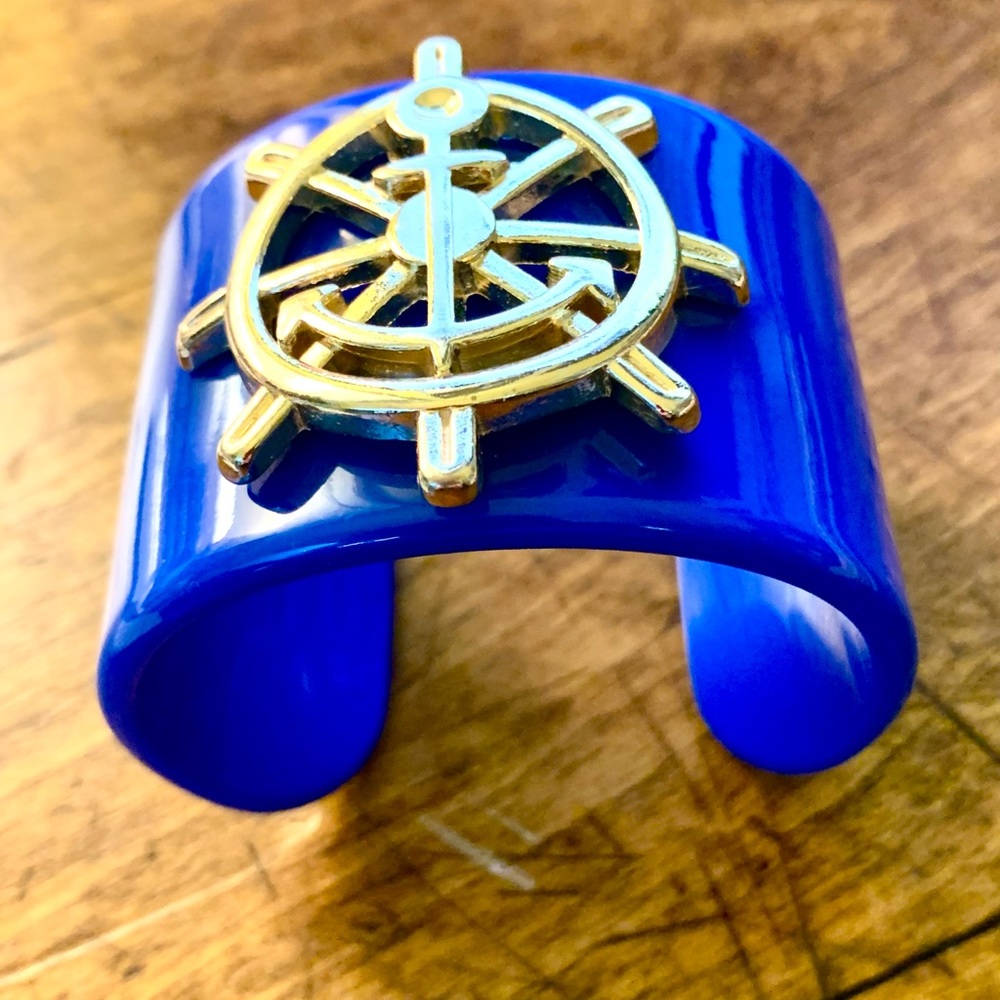 Mud Pie Nautical Medallion Cuff Bracelet